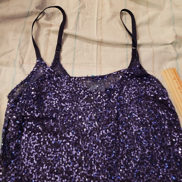 h.i.p. Blue Sequin Camisole Tunic Nordstrom Top - Picture 7 of 10